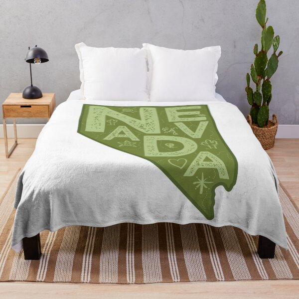Item preview, Nevada Map Typography Green designed and sold by HelloGentry.