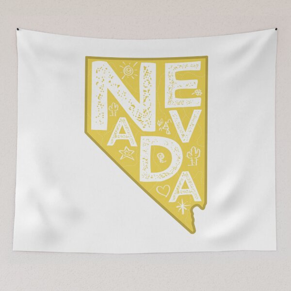 Item preview, Nevada Map Typography Gold designed and sold by HelloGentry.