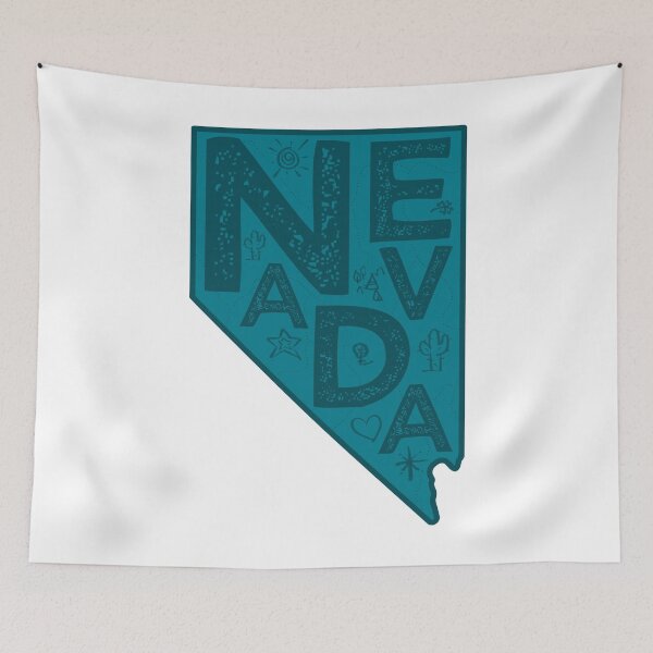 Item preview, Nevada Map Typography Navy designed and sold by HelloGentry.
