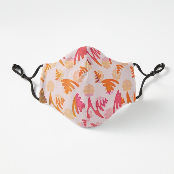 Pink FloralDesign Pattern Fitted 3-Layer