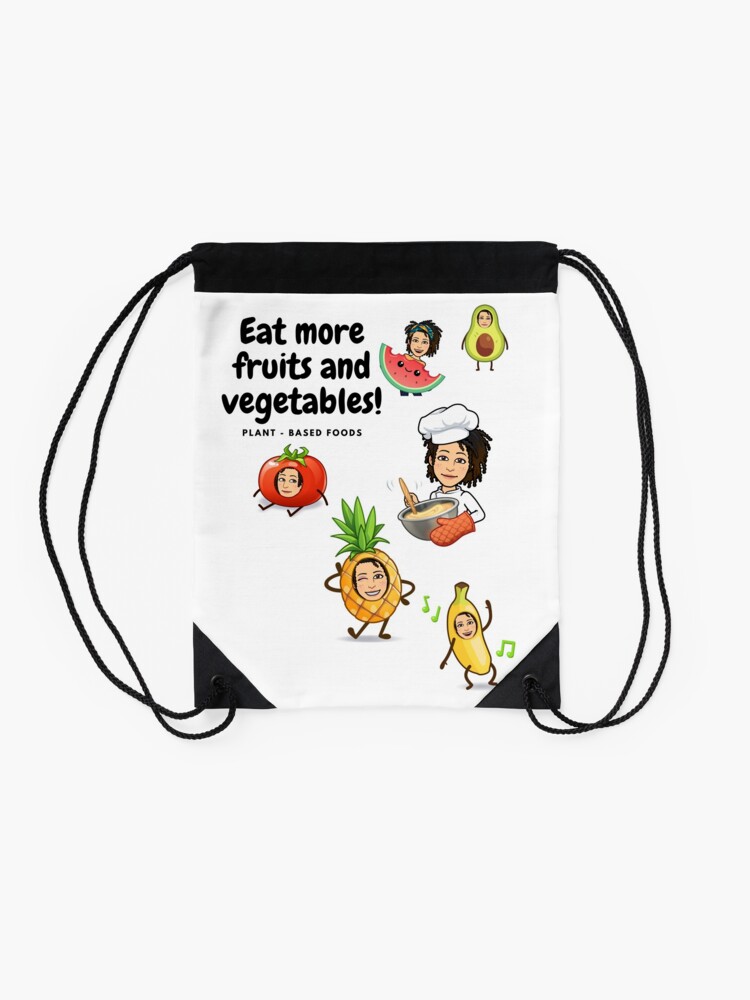 "Bitmoji Vegan" Drawstring Bag for Sale by Famousk8er Redbubble