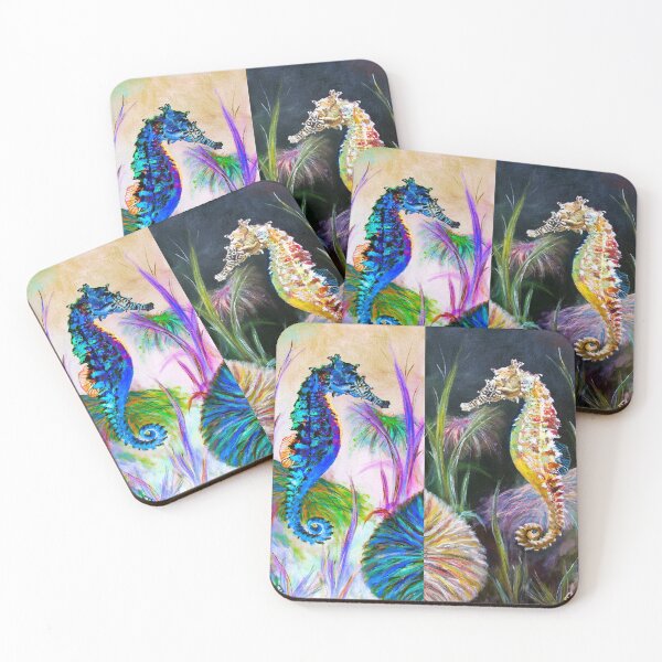 Item preview, Rainbow Seahorse Inverted Refllection - fish  (ED01) designed and sold by Elisabeth Dubois.