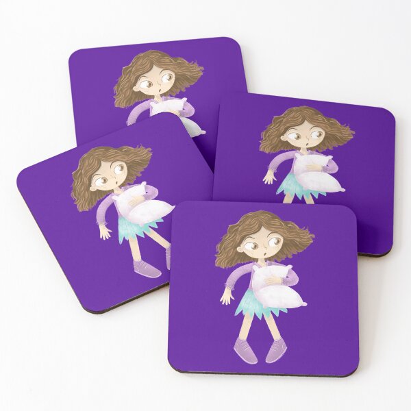 Item preview, Girl clutching a pillow designed and sold by jasmineberry.