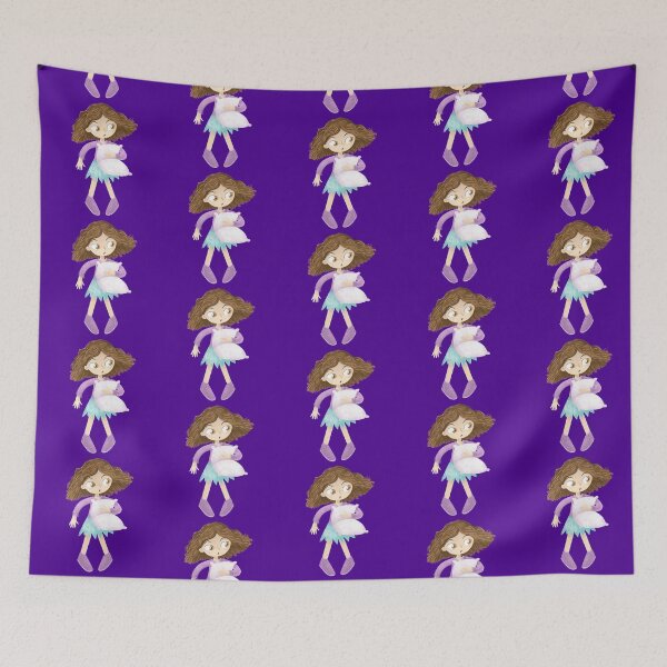 Item preview, Girl clutching a pillow designed and sold by jasmineberry.