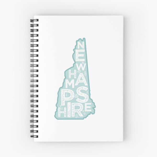 Item preview, New Hampshire Map Typography Blue designed and sold by HelloGentry.