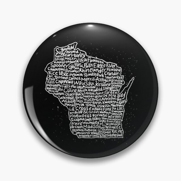 Artikelvorschau, Wisconsin handgeschriebene Karte von Staat & Städten entworfen und verkauft von NumeralV.