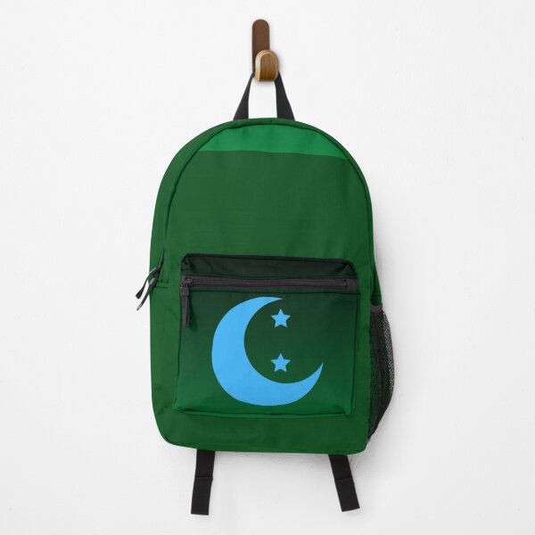 Item preview, Blue Crescent Moon and Stars in Green Night Sky designed and sold by ShaunSandhu.