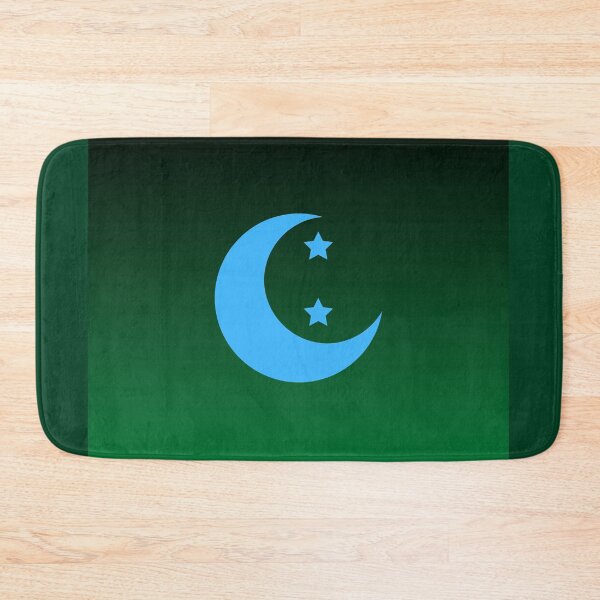 Item preview, Blue Crescent Moon and Stars in Green Night Sky designed and sold by ShaunSandhu.