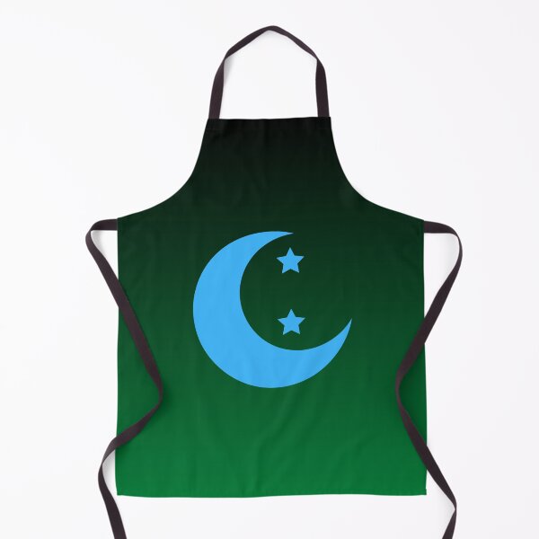 Item preview, Blue Crescent Moon and Stars in Green Night Sky designed and sold by ShaunSandhu.