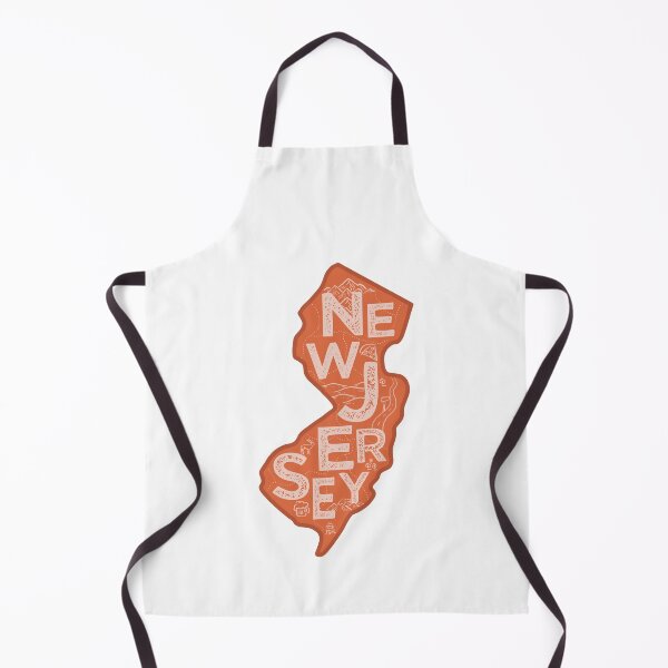 Item preview, New Jersey Map Typography Red designed and sold by HelloGentry.