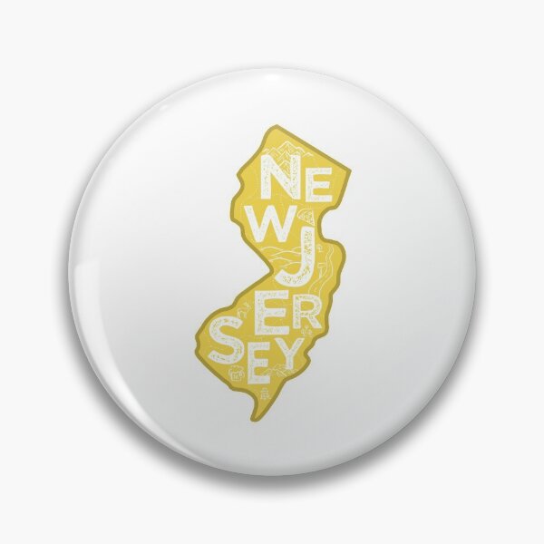 Item preview, New Jersey Map Typography Gold designed and sold by HelloGentry.