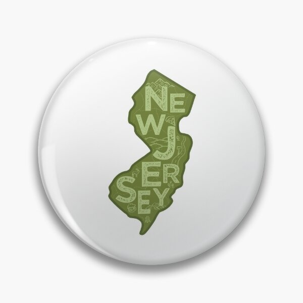 Item preview, New Jersey Map Typography Green designed and sold by HelloGentry.