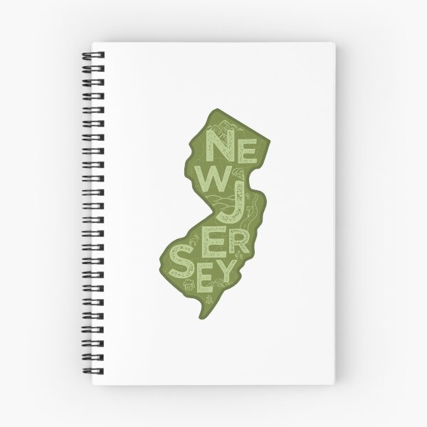 Item preview, New Jersey Map Typography Green designed and sold by HelloGentry.