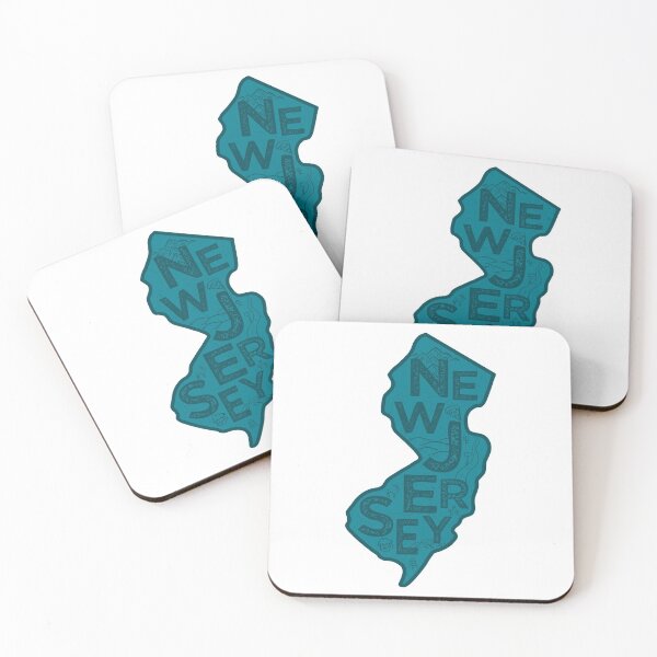 Item preview, New Jersey Map Typography Navy designed and sold by HelloGentry.