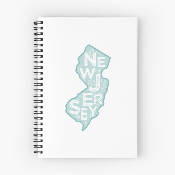 Item preview, New Jersey Map Typography Blue designed and sold by HelloGentry.