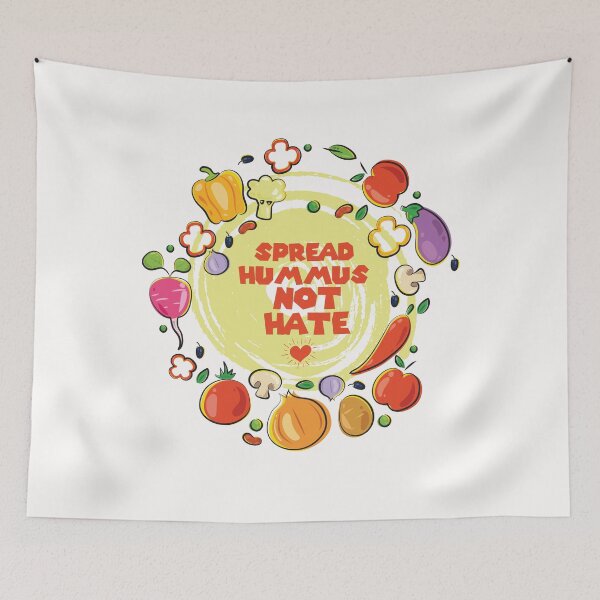 Item preview, Spread Hummus Not Hate VEGANUARY 2021 designed and sold by TwilighTHOLO.
