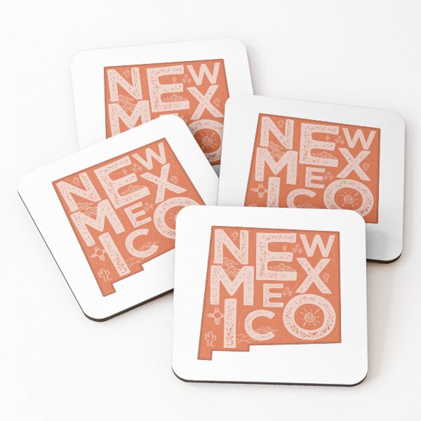 Item preview, New Mexico Map Typography Red designed and sold by HelloGentry.