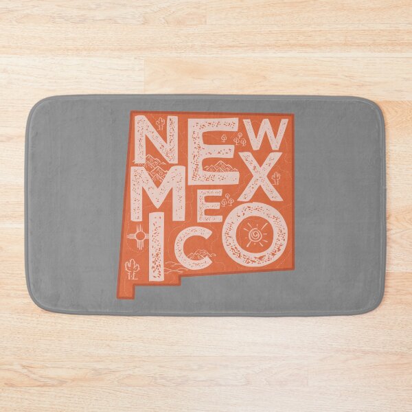 Item preview, New Mexico Map Typography Red designed and sold by HelloGentry.