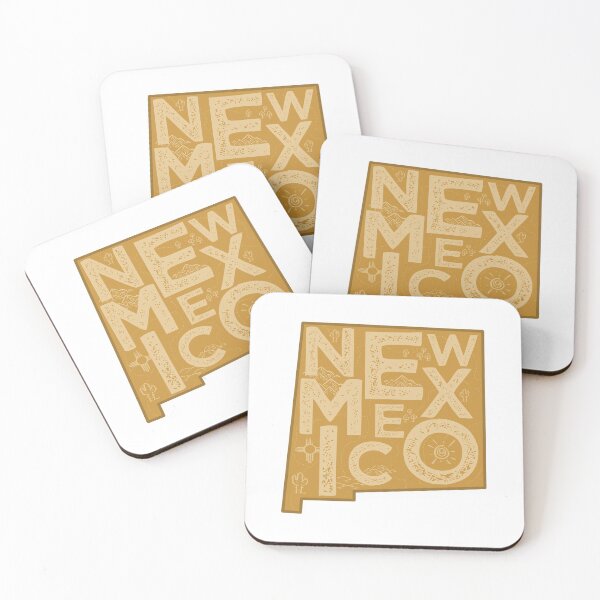 Item preview, New Mexico Map Typography Brown designed and sold by HelloGentry.