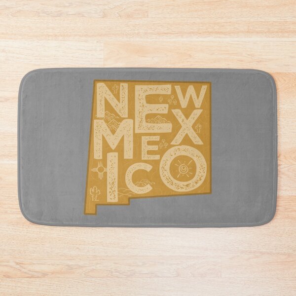 Item preview, New Mexico Map Typography Brown designed and sold by HelloGentry.
