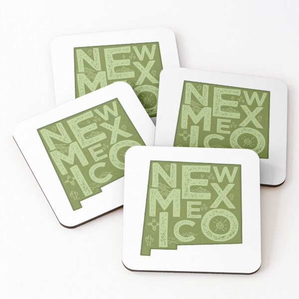 Item preview, New Mexico Map Typography Green designed and sold by HelloGentry.