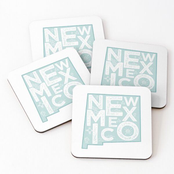 Item preview, New Mexico Map Typography Blue designed and sold by HelloGentry.