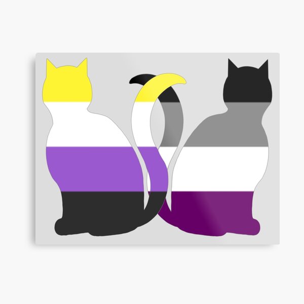 Nonbinary Ace Pride Cats Metal Print For Sale By Shaneisadragon Redbubble 7791