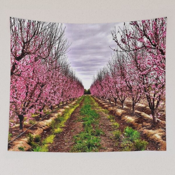 Item preview, Pink Trees Full Bloom Vineyard Central California designed and sold by concettaellis.
