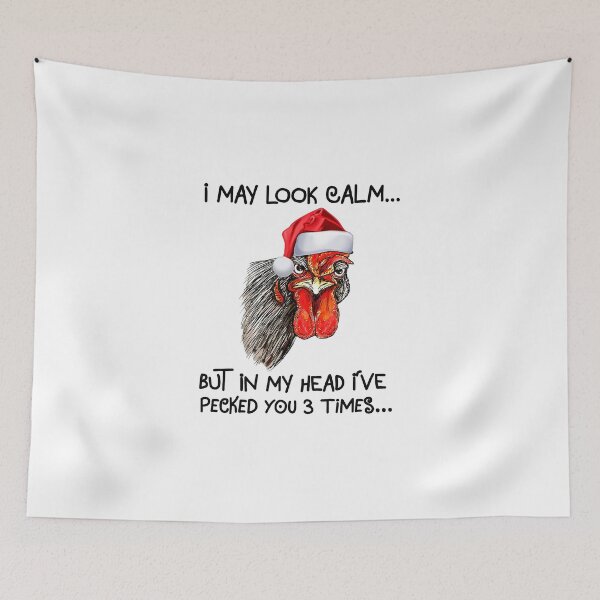 Item preview, I May Look Calm But In My Head I've Pecked You 3 Times Chicken Lover Tshirt Funny Gifts  designed and sold by leanhngunhubo.