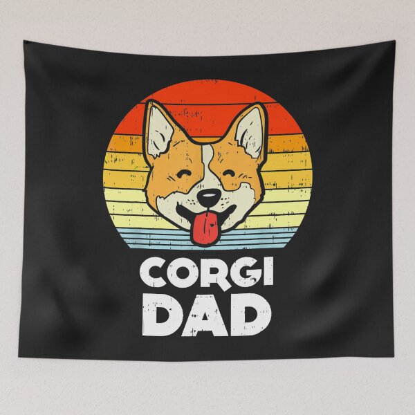 Item preview, Welsh Corgi Dad Sunset Retro Fathers Day Dog  designed and sold by Mastainich09.
