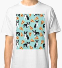 Boston Terrier pizza slices junk food funny dog gift for boston terrier owners Classic T-Shirt