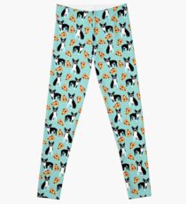 Boston Terrier pizza slices junk food funny dog gift for boston terrier owners Leggings
