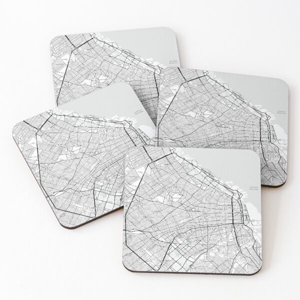 Item preview, Buenos Aires, Argentina Map (Theme 1) designed and sold by Mapnify.