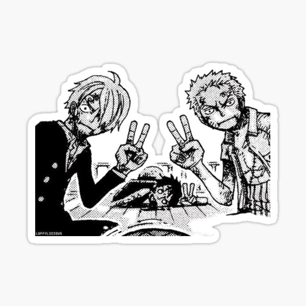 Sanji Zoro Luffy Peace Sign Sticker By Ooz15 Redbubble