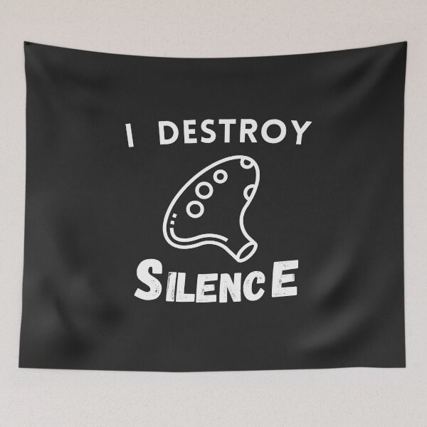 Item preview, Ocarina Shirt for Ocarina Gift  ,Music Shirts Music T-Shirt Destroy Silence designed and sold by ToufikTech.