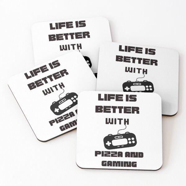 Item preview,  Life is better with pizza and gaming (jk artis) designed and sold by jaivikartist.