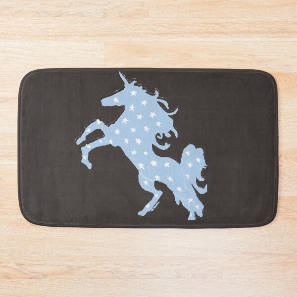 Item preview, Unicorn Power Silhouette with Stars in light blue designed and sold by AliCatOriginals.
