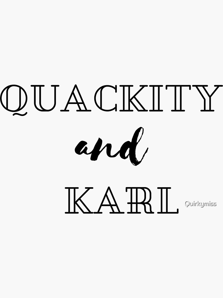 "Quackity and karl " Sticker by Quirkymiss Redbubble