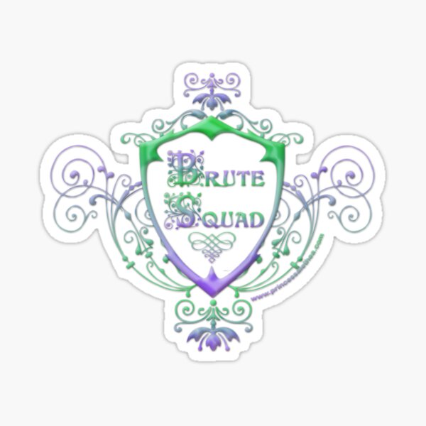 Brute Squad Green-Purple Fancy Shield Sticker