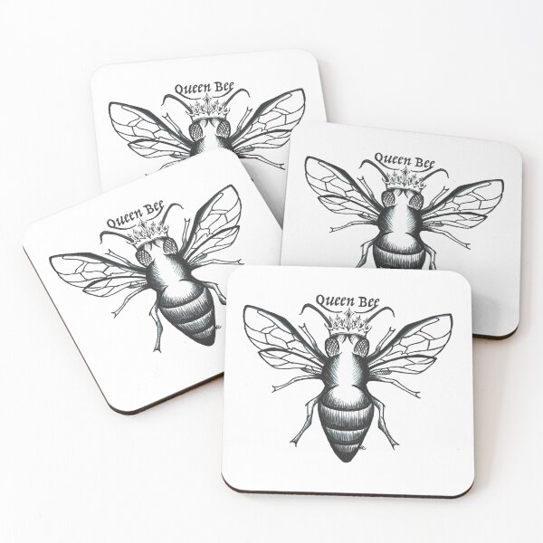Item preview, Black and White Honey Bee - Queen Bee designed and sold by The White Bat.