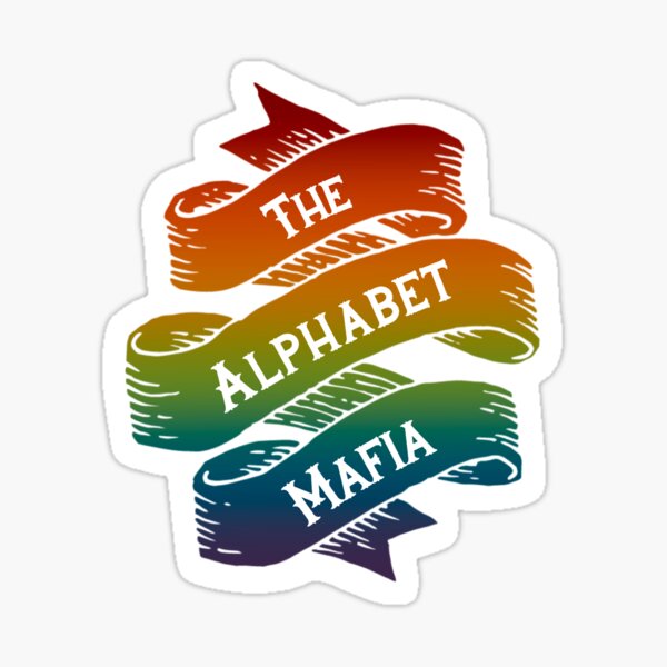 Artikel-Vorschau von Regenbogen Alphabet Mafia Aufkleber, designt und verkauft von VintageVixen13.