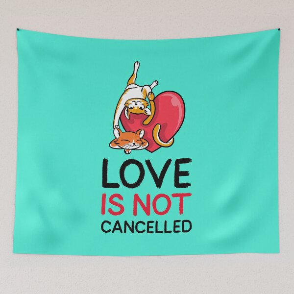 Item preview, Love Is Not Cancelled Cat Lovers Heart designed and sold by Pinu005.