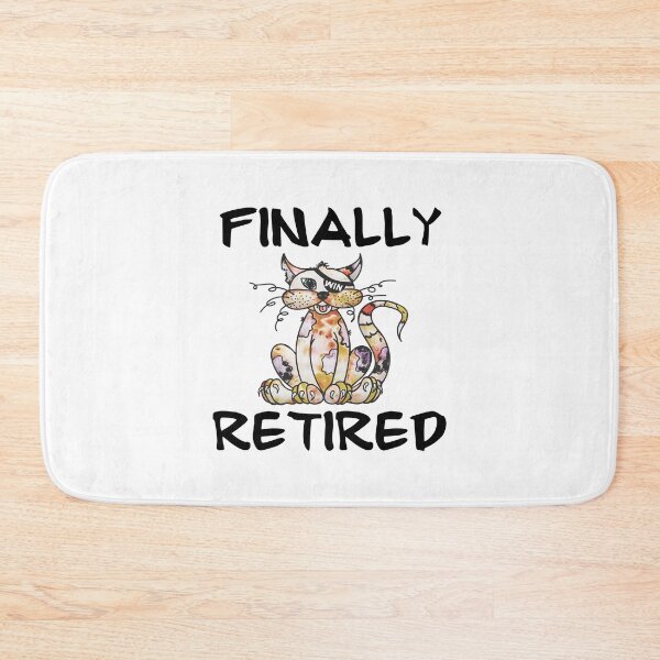 Item preview, Finally Retired - Eye WIN - A Cute Beat Up Old Cat With An Eye Patch That Says WIN designed and sold by Oaks Creations.