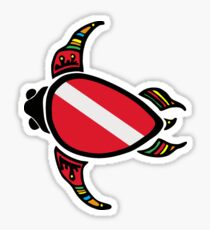 Taucher Down Turtle Sticker