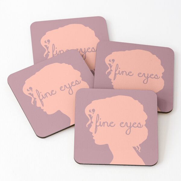 Item preview, Fine Eyes Pride and Prejudice Quote Sillohuette Pink designed and sold by bellatierra.