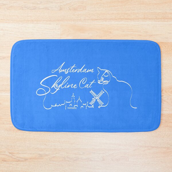 Item preview, Amsterdam Skyline Cat Original 2 Blue designed and sold by ARTTY SHOP.
