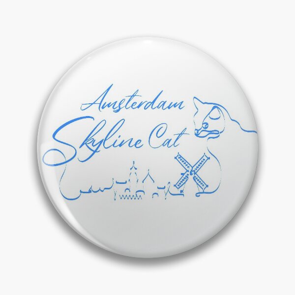 Item preview, Amsterdam Skyline Cat Original 2 designed and sold by ARTTY SHOP.