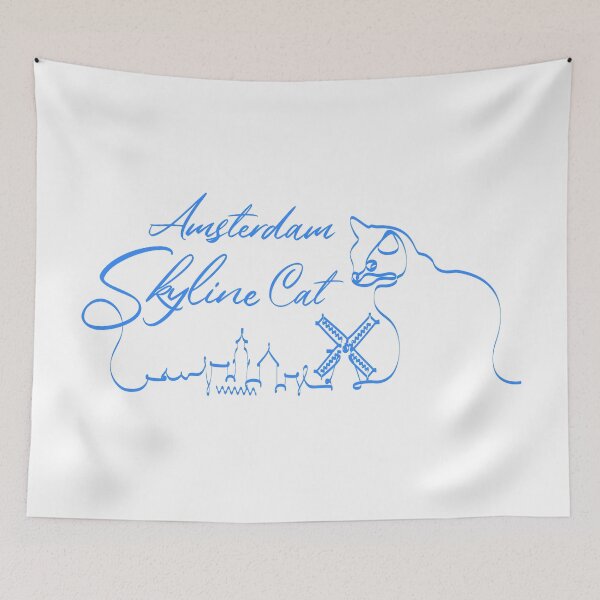 Item preview, Amsterdam Skyline Cat Original 2 designed and sold by ARTTY SHOP.