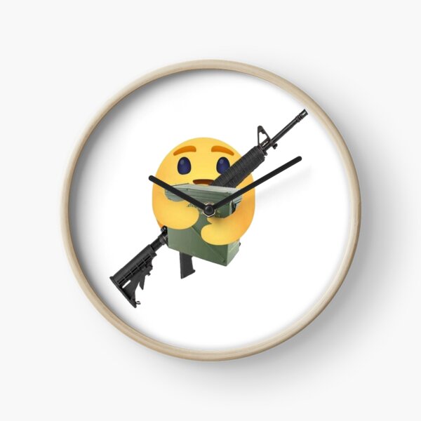 Emoji Gun Clocks Redbubble