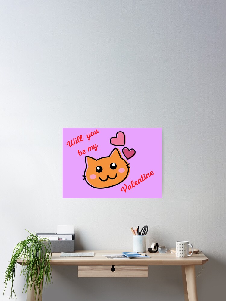Thumbnail 2 of 3, Poster, Valentines kitty designed and sold by Rritu.